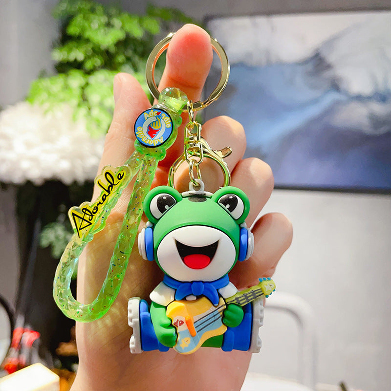 Wholesale Cute Frog PVC Doll Keychain